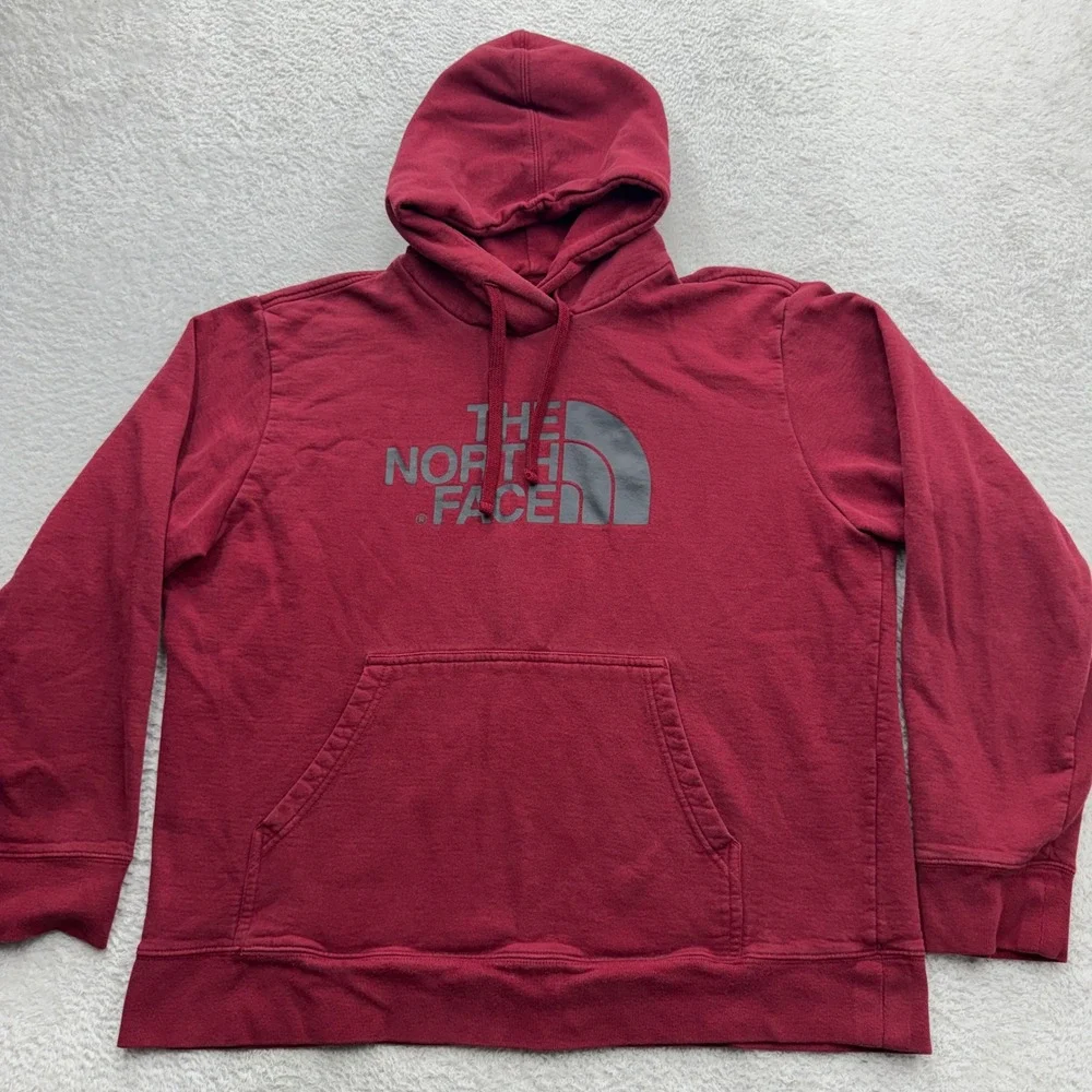 The North Face Mens Half Dome Logo Pullover Hoodie Red XL Sweatshirt NF0A3FR1
